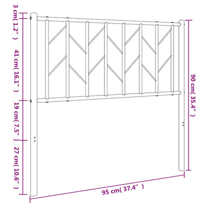 Testiera di Ricambio in Metallo Nero 90 cm | homemem39