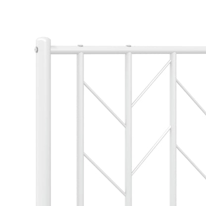 Giroletto con Testiera Metallo Bianco 80x200 cm