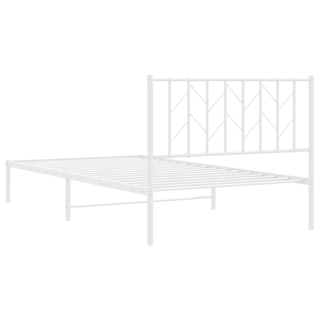 Giroletto con Testiera Metallo Bianco 107x203 cm | homemem39