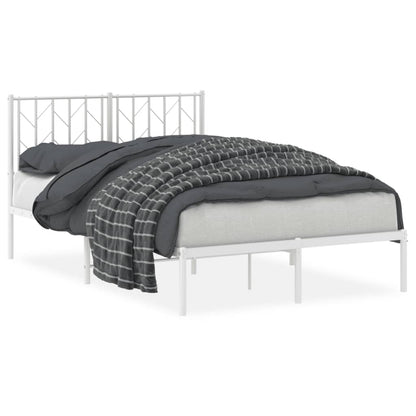 Giroletto con Testiera Metallo Bianco 120x190 cm | homemem39