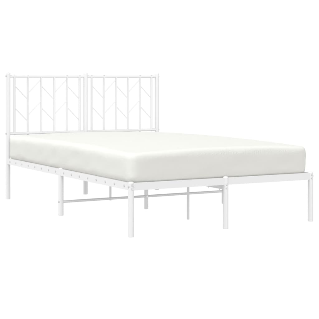 Giroletto con Testiera Metallo Bianco 120x190 cm | homemem39