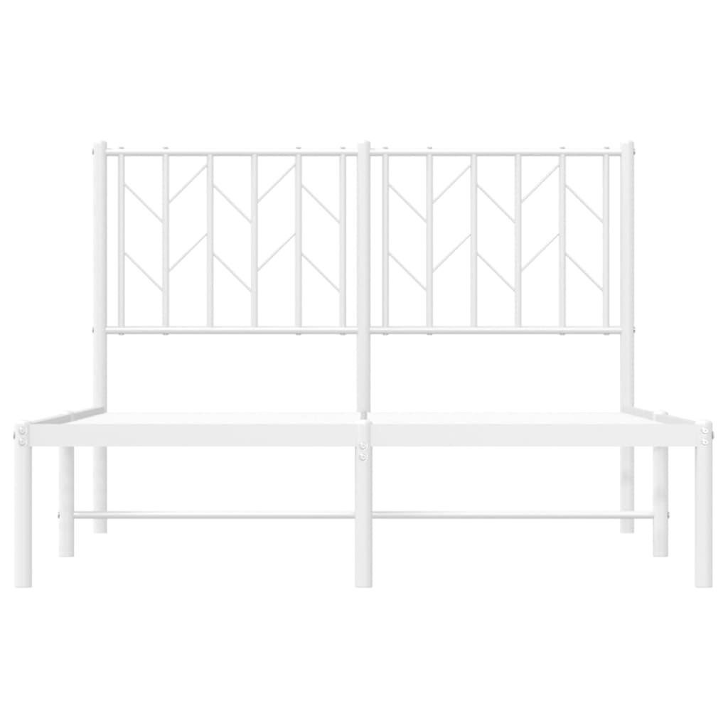 Giroletto con Testiera Metallo Bianco 120x190 cm | homemem39