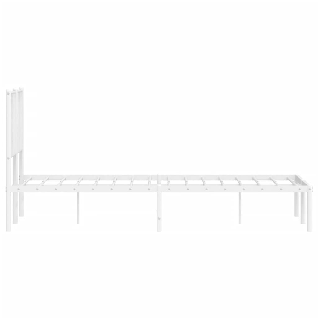 Giroletto con Testiera Metallo Bianco 120x190 cm | homemem39