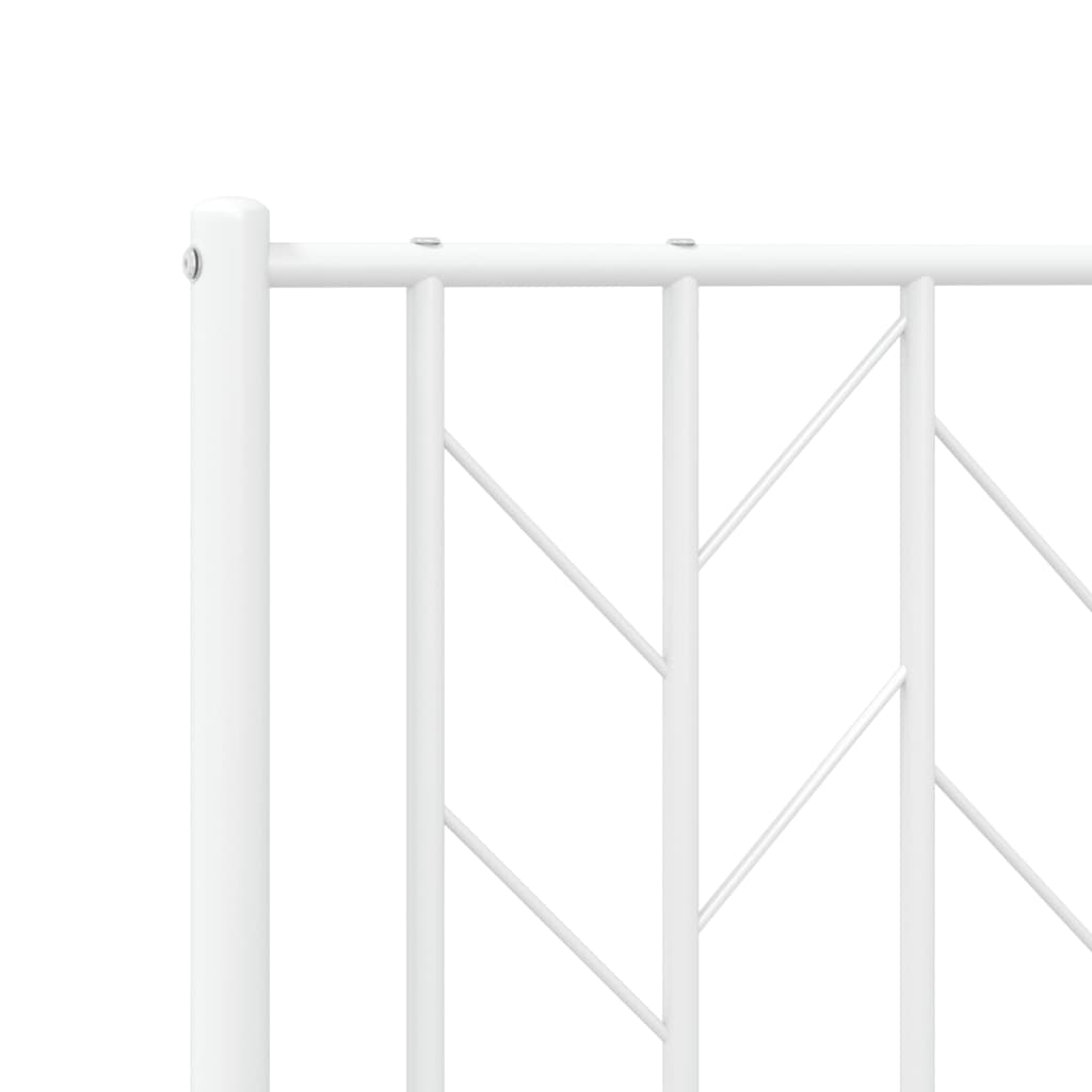 Giroletto con Testiera Metallo Bianco 120x190 cm | homemem39