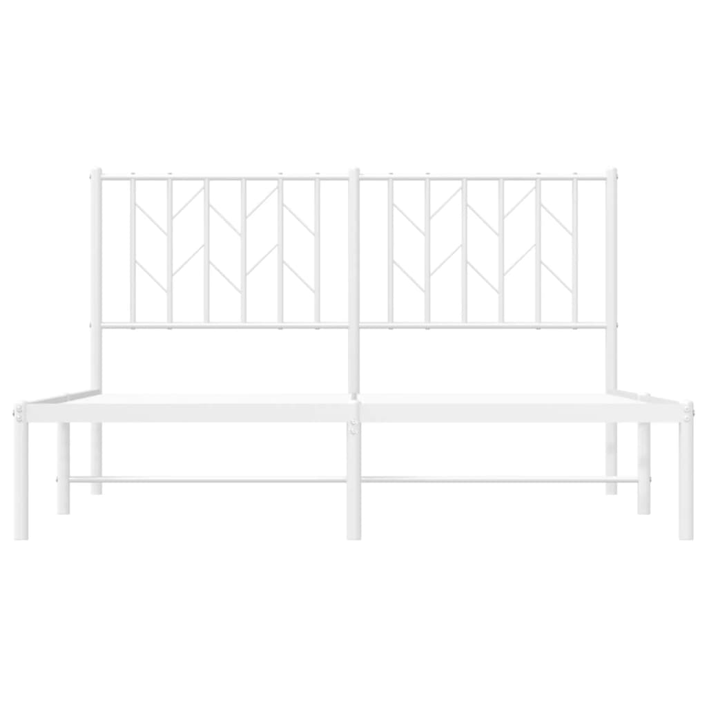 Giroletto con Testiera Metallo Bianco 140x200 cm | homemem39