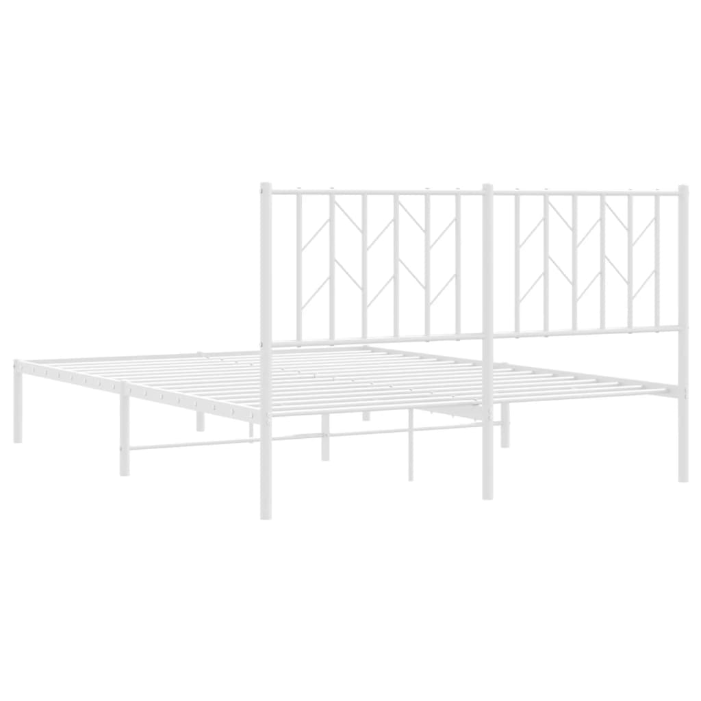 Giroletto con Testiera Metallo Bianco 140x200 cm