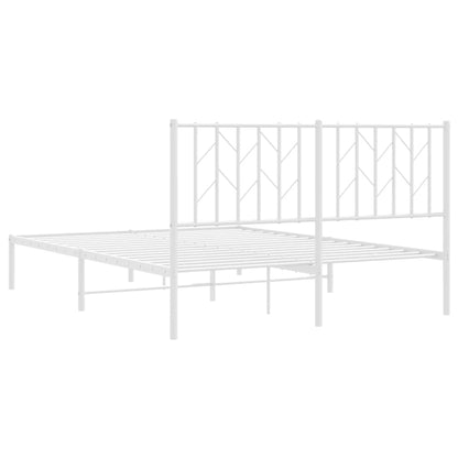 Giroletto con Testiera Metallo Bianco 140x200 cm