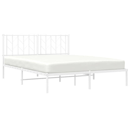 Giroletto con Testiera Metallo Bianco 150x200 cm | homemem39