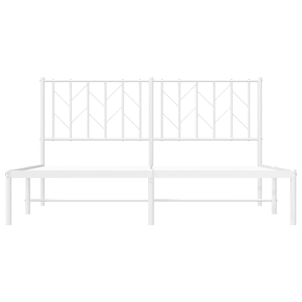 Giroletto con Testiera Metallo Bianco 150x200 cm | homemem39
