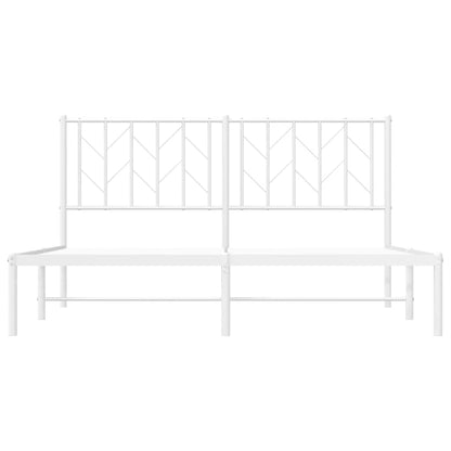 Giroletto con Testiera Metallo Bianco 150x200 cm | homemem39