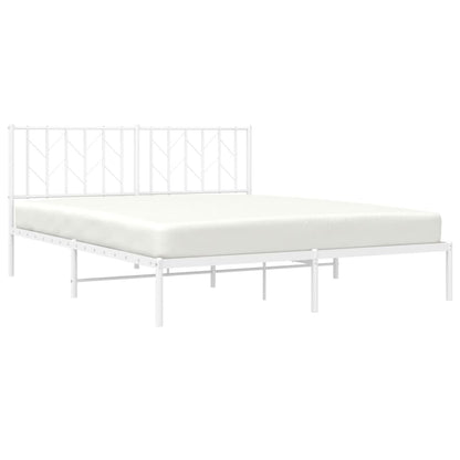 Giroletto con Testiera Metallo Bianco 160x200 cm | homemem39