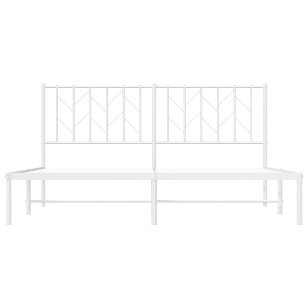 Giroletto con Testiera Metallo Bianco 160x200 cm | homemem39