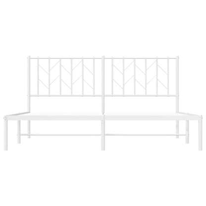 Giroletto con Testiera Metallo Bianco 160x200 cm | homemem39
