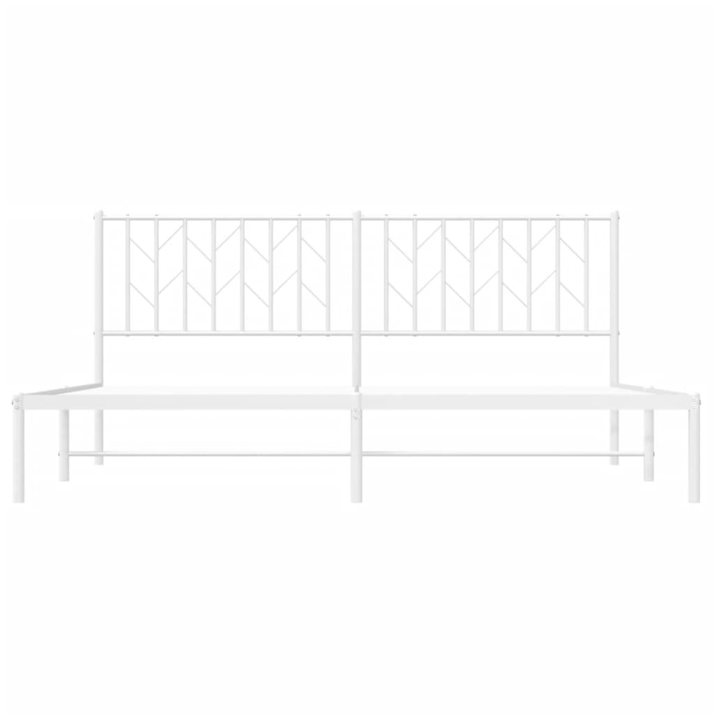 Giroletto con Testiera Metallo Bianco 183x213 cm | homemem39