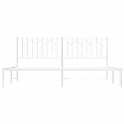 Giroletto con Testiera Metallo Bianco 183x213 cm | homemem39