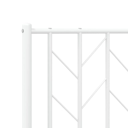 Giroletto con Testiera e Pediera Metallo Bianco 183x213 cm | homemem39