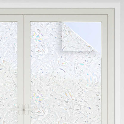 Pellicole per Finestre Smerigliate 2pz Motivo Fiore in PVC | homemem39