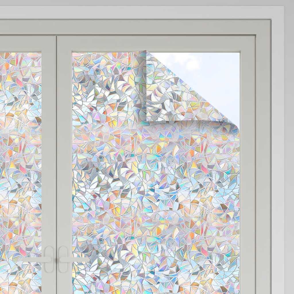 Pellicole per Finestre Smerigliate 5pz Motivo Arcobaleno in PVC