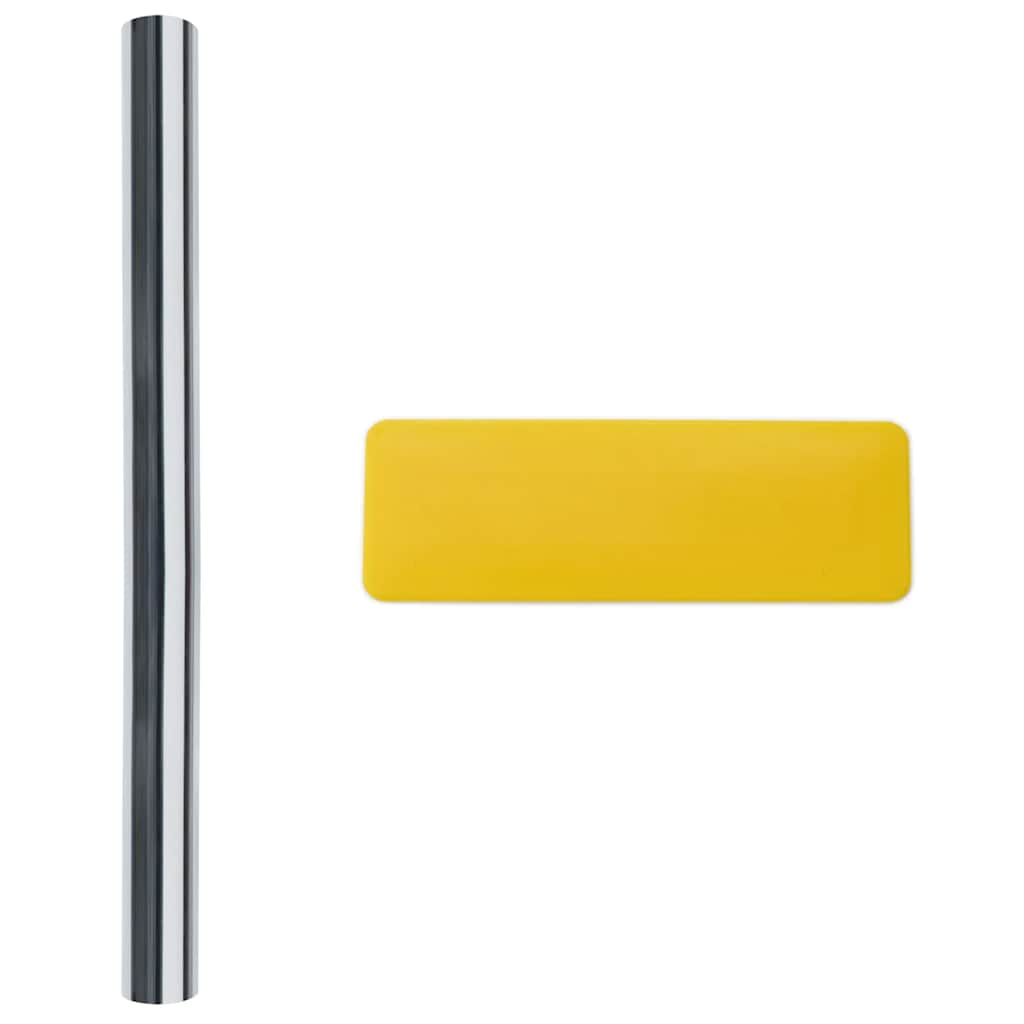Pellicole Solari Statiche 3pz Effetto Riflettente Argento PVC | homemem39