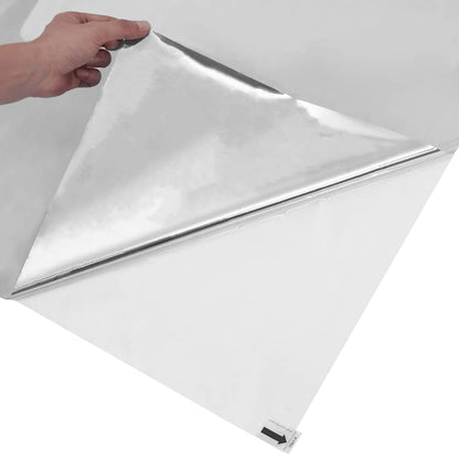 Pellicole Solari Statiche 3pz Effetto Riflettente Argento PVC | homemem39
