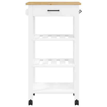 Carrello da Cucina MONZA 48x40x88,5 cm in Legno Massello di Pino
