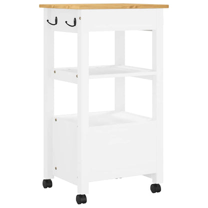 Carrello da Cucina MONZA 48x40x88,5 cm in Legno Massello di Pino