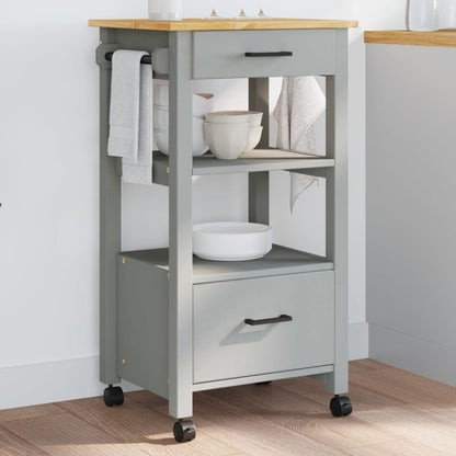 Carrello da Cucina MONZA 48x40x88,5 cm in Legno Massello di Pino