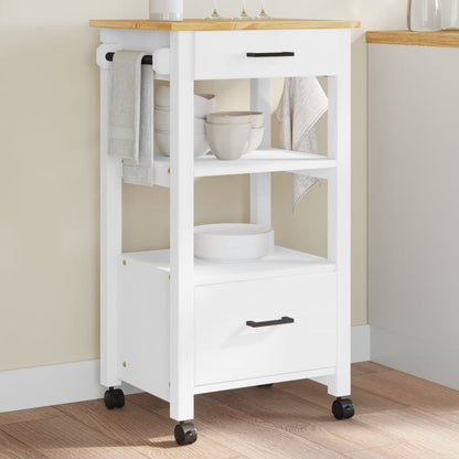 Carrello da Cucina MONZA 48x40x88,5 cm in Legno Massello di Pino