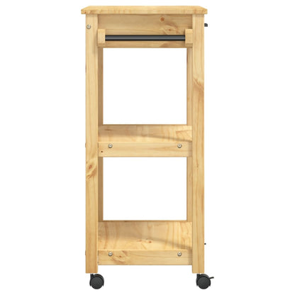 Carrello da Cucina MONZA 60x40x88,5 cm in Legno Massello di Pino