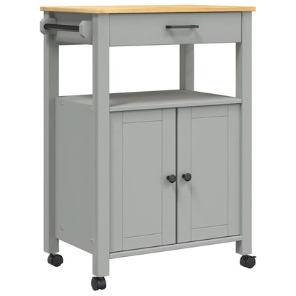 Carrello da Cucina MONZA 60x40x88,5 cm in Legno Massello di Pino