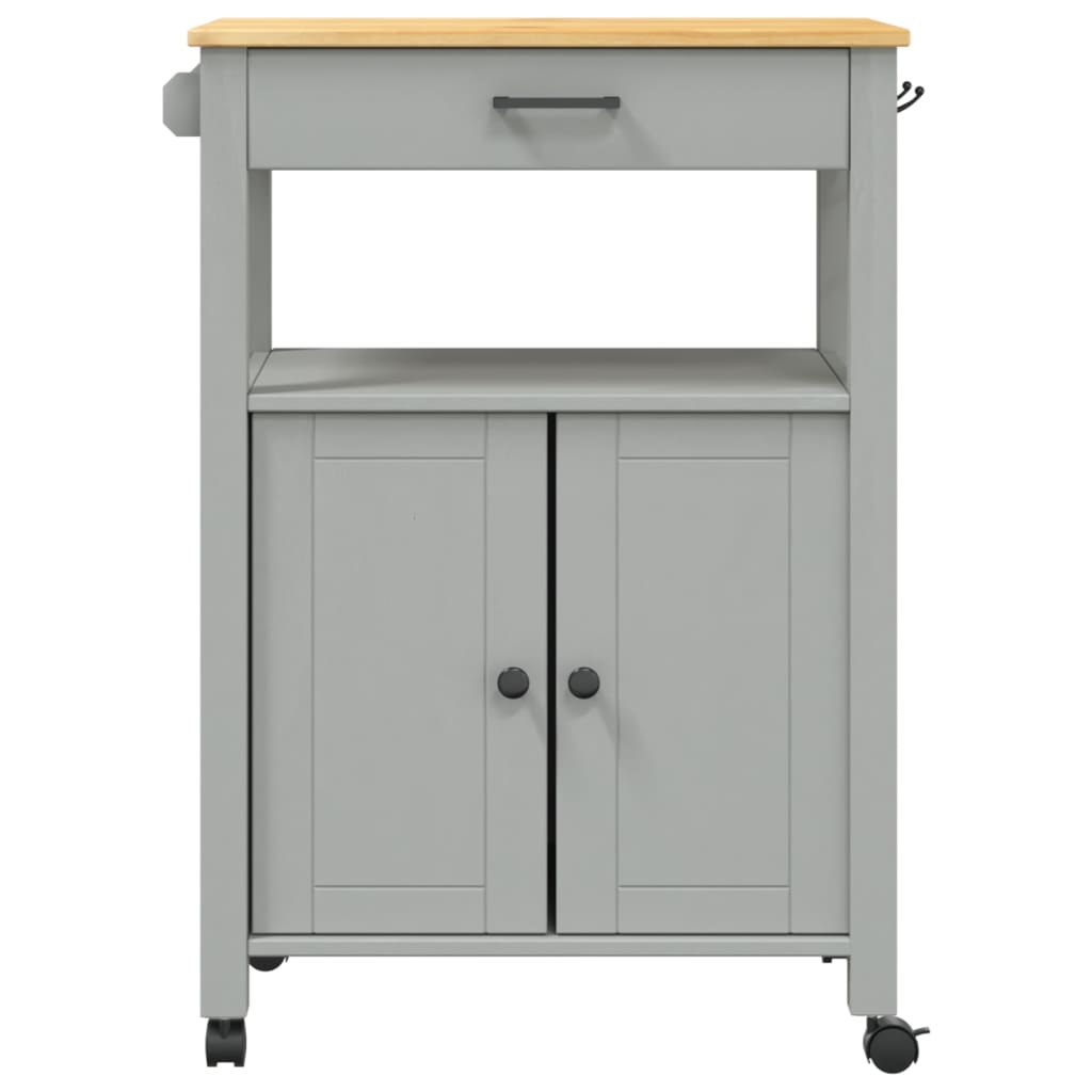 Carrello da Cucina MONZA 60x40x88,5 cm in Legno Massello di Pino