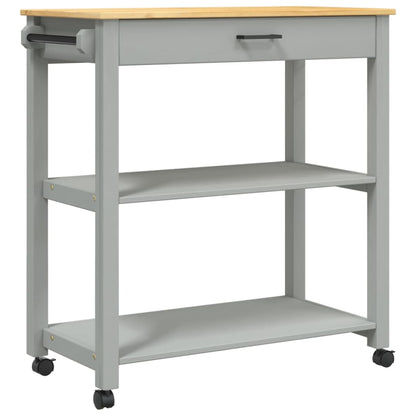 Carrello da Cucina MONZA 84x40x88,5 cm in Legno Massello di Pino