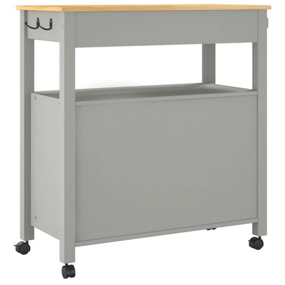 Carrello da Cucina MONZA 84x40x88,5 cm in Legno Massello di Pino