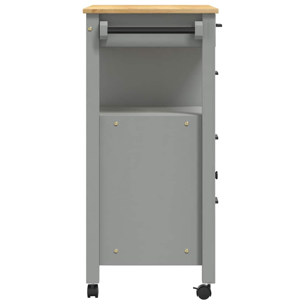 Carrello da Cucina MONZA 84x40x88,5 cm in Legno Massello di Pino