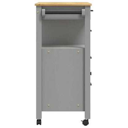 Carrello da Cucina MONZA 84x40x88,5 cm in Legno Massello di Pino