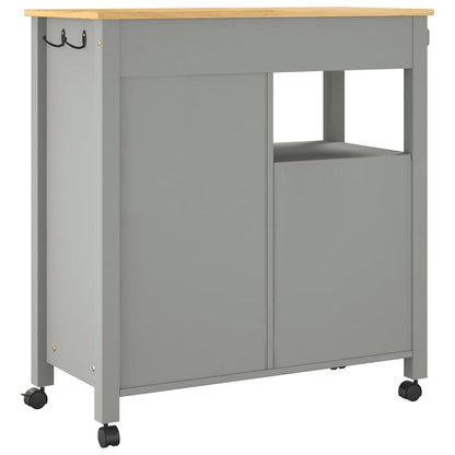 Carrello da Cucina MONZA 84x40x88,5 cm in Legno Massello di Pino