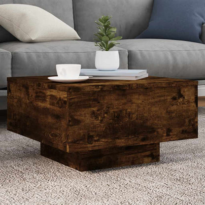 Tavolino da Salotto Rovere Fumo 55x55x31cm in Legno Multistrato | homemem39