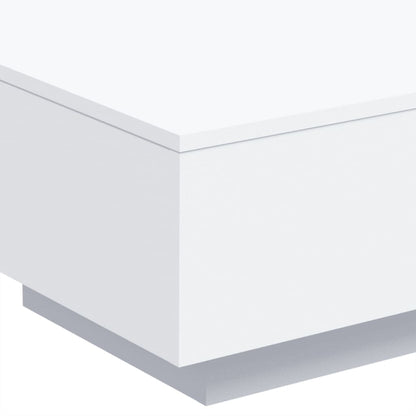 Tavolino da Soggiorno con Luci LED Bianco 55x55x31 cm | homemem39