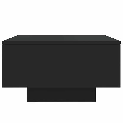Tavolino da Soggiorno con Luci LED Nero 55x55x31 cm | homemem39
