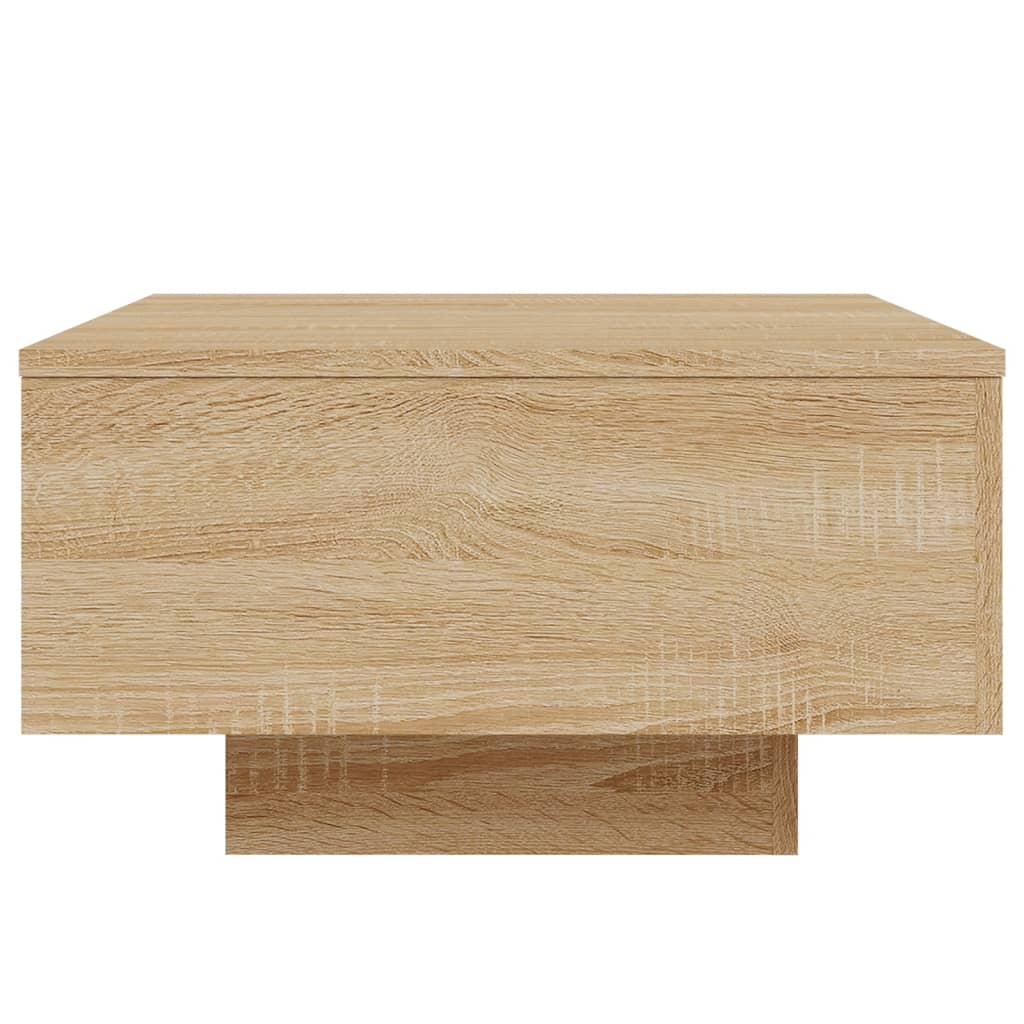 Tavolino da Soggiorno con Luci LED Rovere Sonoma 55x55x31 cm | homemem39