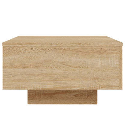 Tavolino da Soggiorno con Luci LED Rovere Sonoma 55x55x31 cm | homemem39