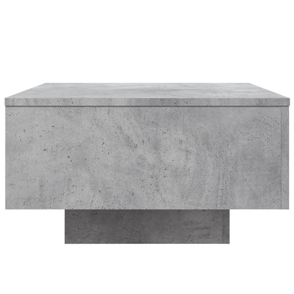 Tavolino da Soggiorno con Luci LED Grigio Cemento 55x55x31 cm
