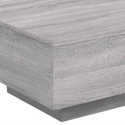 Tavolino da Soggiorno con Luci LED Grigio Sonoma 55x55x31 cm | homemem39