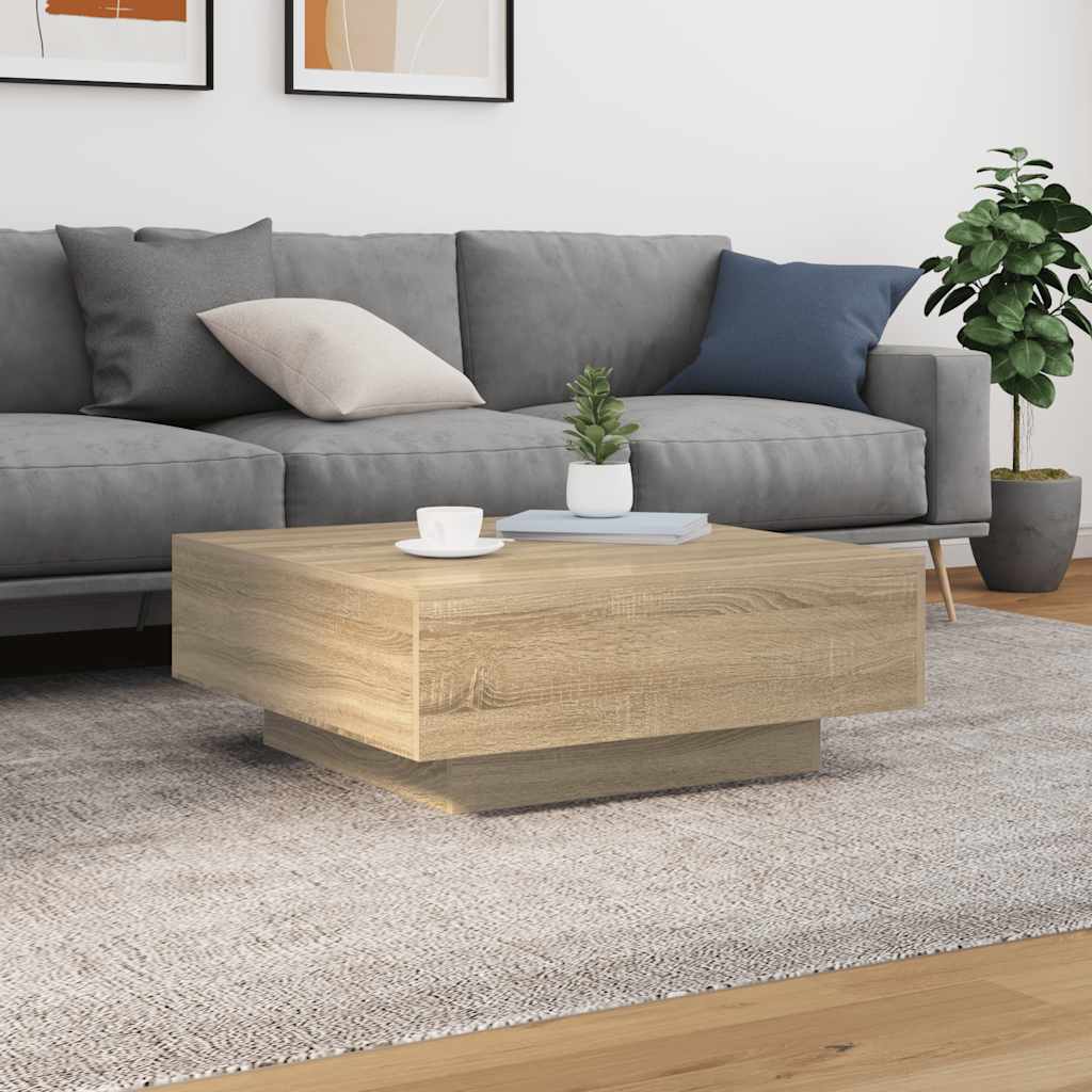 Tavolino da Salotto Rovere Sonoma 80x80x31 cm Legno Multistrato