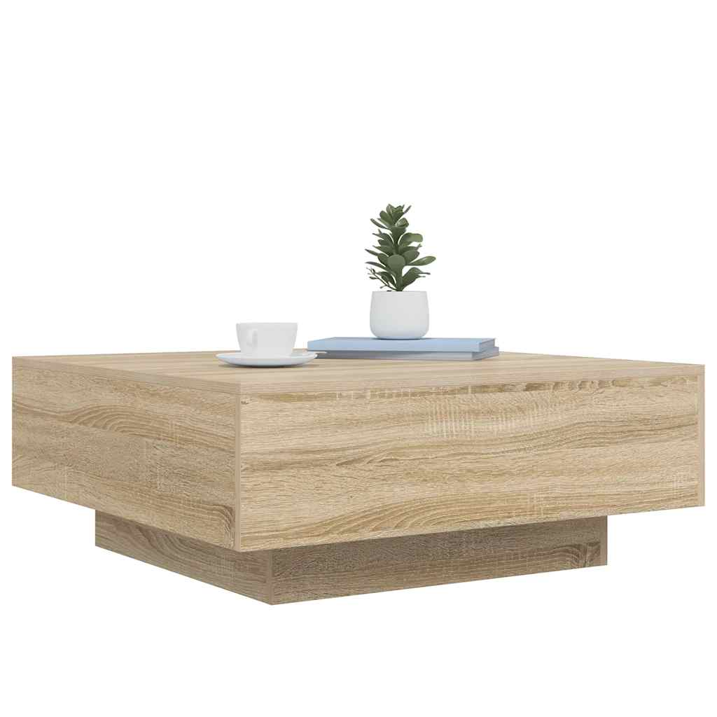 Tavolino da Salotto Rovere Sonoma 80x80x31 cm Legno Multistrato