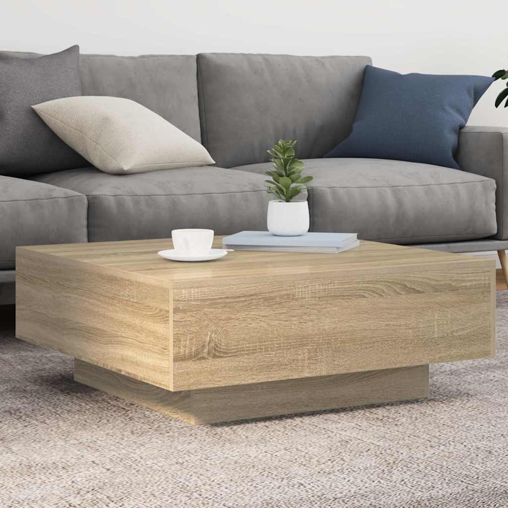 Tavolino da Salotto Rovere Sonoma 80x80x31 cm Legno Multistrato