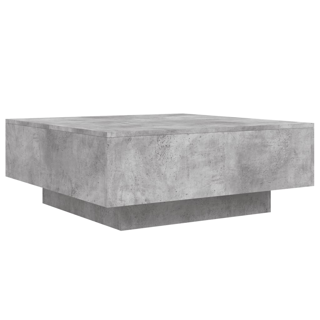 Tavolino Salotto Grigio Cemento 80x80x31 cm Legno Multistrato | homemem39