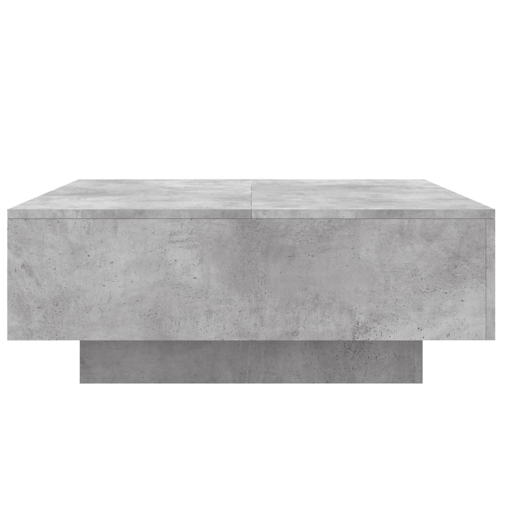 Tavolino Salotto Grigio Cemento 80x80x31 cm Legno Multistrato | homemem39