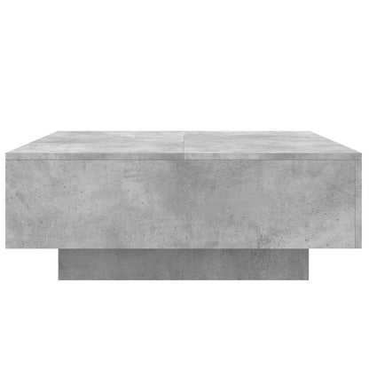 Tavolino Salotto Grigio Cemento 80x80x31 cm Legno Multistrato | homemem39