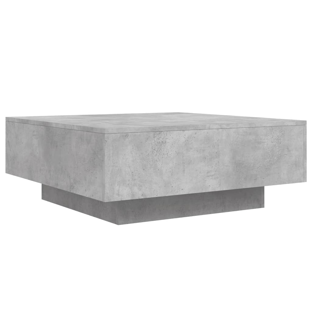 Tavolino Salotto Grigio Cemento 80x80x31 cm Legno Multistrato | homemem39